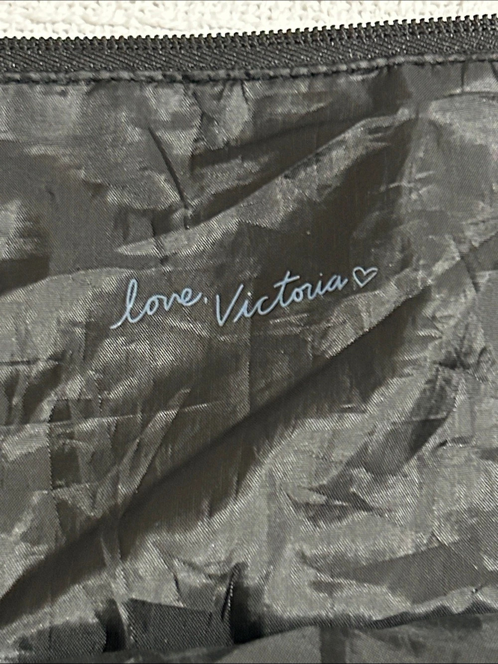 Victoria's Secret Denim & Black Faux Leather Tote - Picture 6 of 11